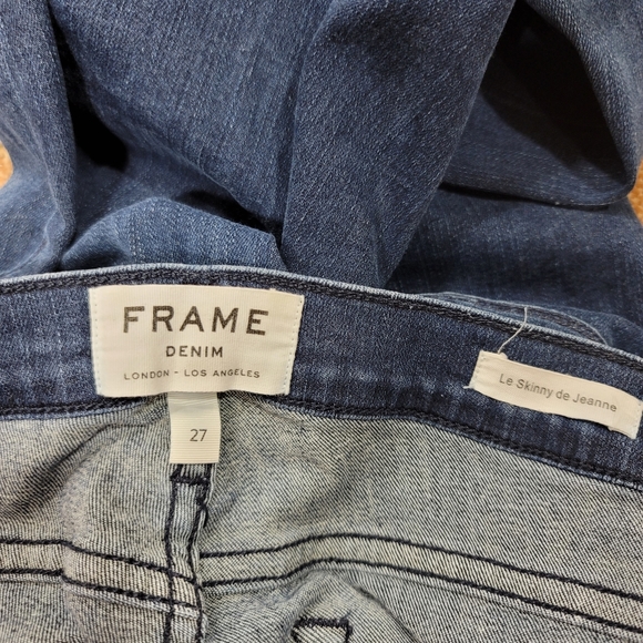 FRAME Le Skinny De Jeanne Skinny Jeans Raw Hem 27 - Picture 5 of 6